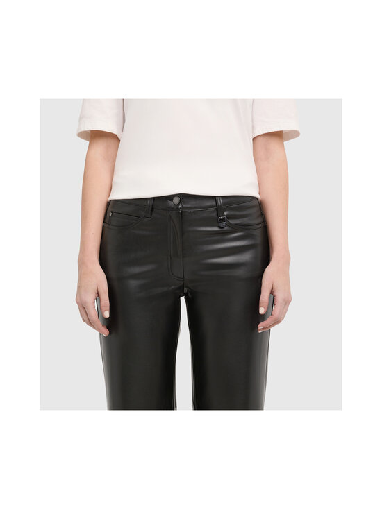 Mac Jeans - Laiade säärtega kunstnahast püksid - BLACK | Stockmann - photo 4