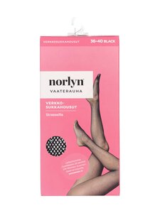 Norlyn - Vaaterauha-verkkosukkahousut, strassikoristeet - 1210 BLACK | Stockmann