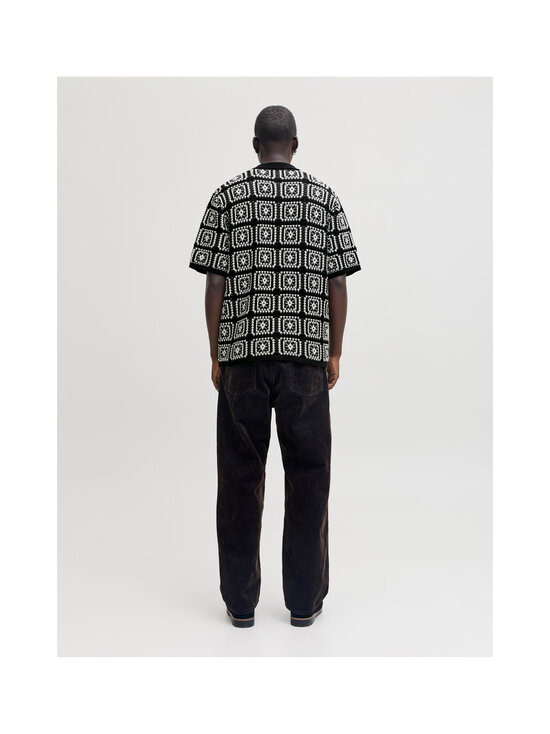 Jack & Jones - JorColin Crochet -neulottu pikeepaita - BLACK DETAIL:SEA SALT | Stockmann - photo 2