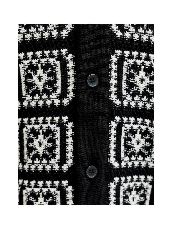 Jack & Jones - JorColin Crochet -neulottu pikeepaita - BLACK DETAIL:SEA SALT | Stockmann - photo 6