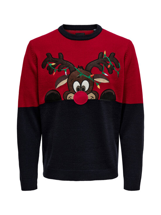 Only & Sons - OnsXmas Block -neule - POMPEIAN RED | Stockmann - photo 1