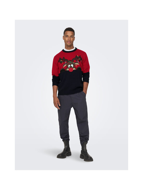 Only & Sons - OnsXmas Block -neule - POMPEIAN RED | Stockmann - photo 5