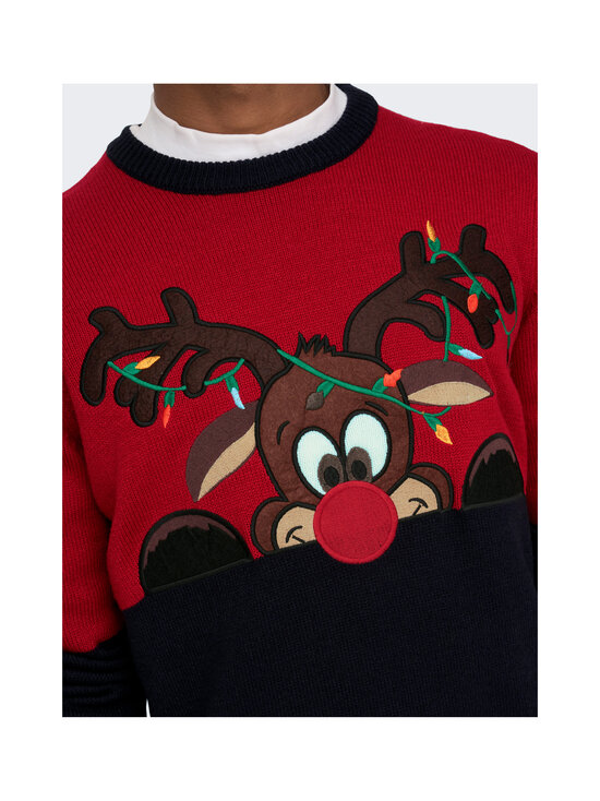 Only & Sons - OnsXmas Block -neule - POMPEIAN RED | Stockmann - photo 7