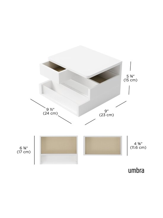 Umbra - Malibu-säilytyslaatikko 24 x 24 x 15  cm - WHITE | Stockmann - photo 8
