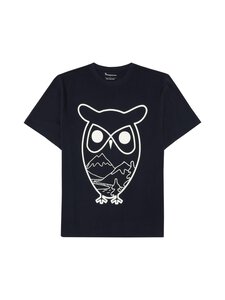 Knowledge Cotton Apparel - Front Owl Print t-paita - 1412 NIGHT SKY Knowledge Cotton Apparel - Front Owl Print t-paita - 1412 NIGHT SKY | Stockmann