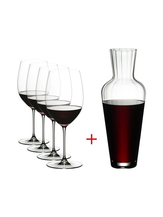 Riedel - Veritas Cabernet/Merlot & Mosel Decanter- punaviinilasi- ja karahvipakkaus - CLEAR | Stockmann - photo 1