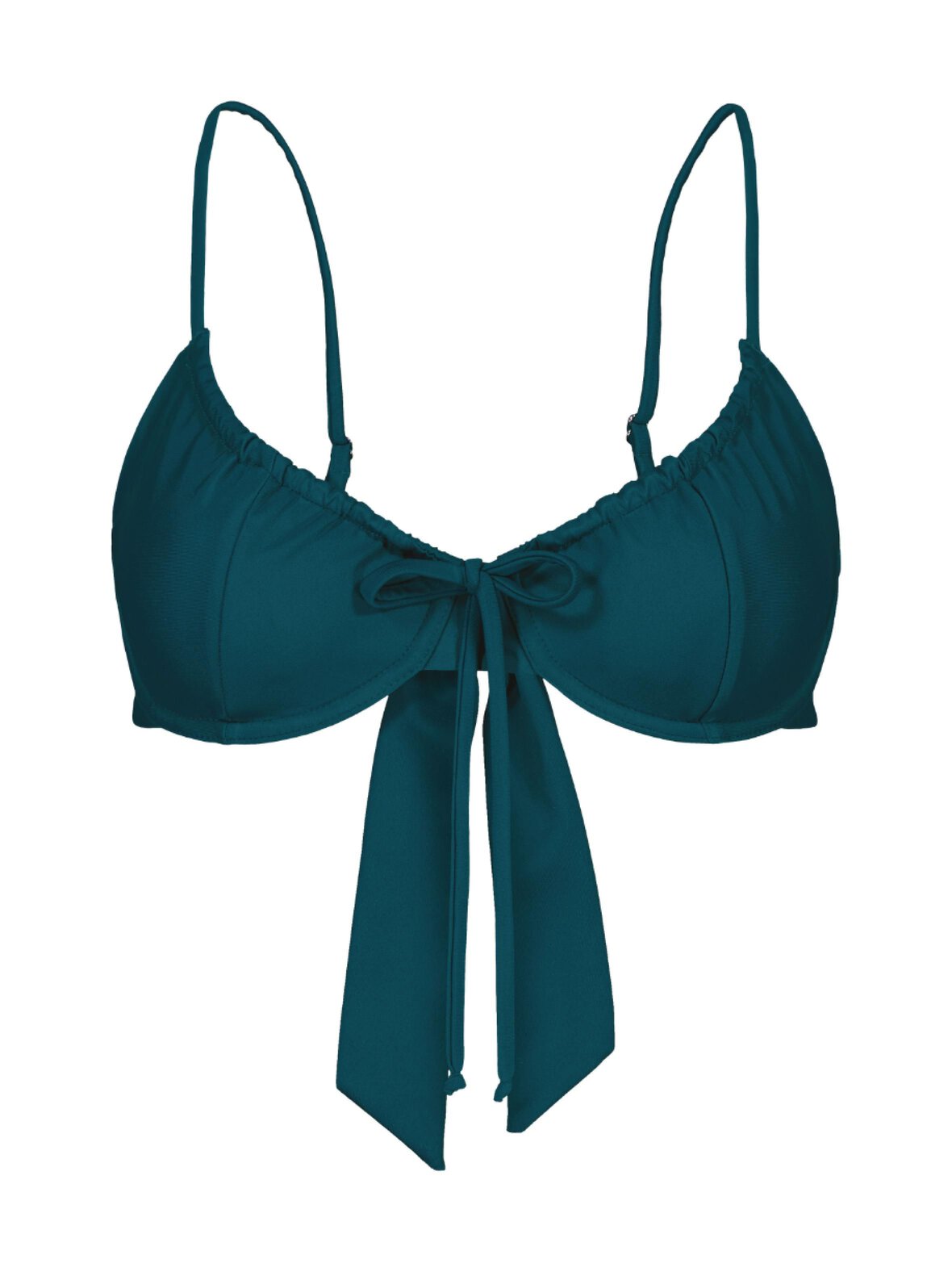 Teal Drawstring -bikiniyläosa