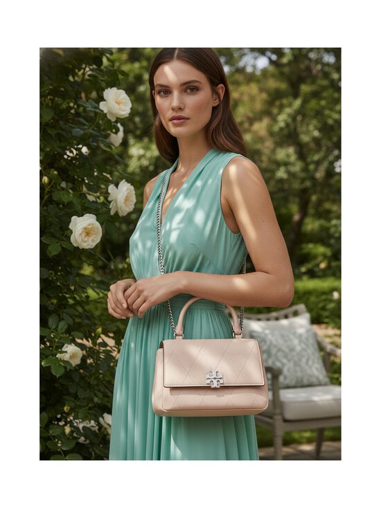 Tory Burch - Mini Charlie Quilted Top-Handle Crossbody -laukku - 650 SOFT PINK | Stockmann - photo 5
