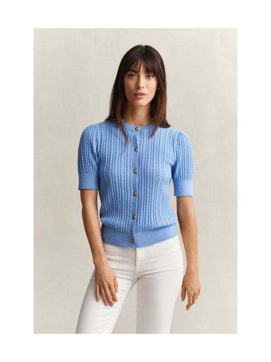 GANT - Puuvillainen palmikkoneuletakki - 424 HYDRANGEA BLUE | Stockmann - photo 2