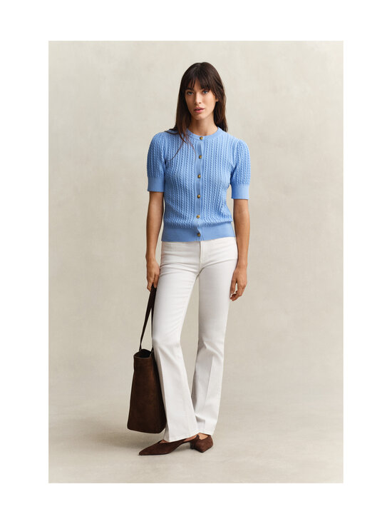 GANT - Puuvillainen palmikkoneuletakki - 424 HYDRANGEA BLUE | Stockmann - photo 5