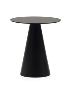 Kave Home - Wilshire-sivupöytä lasi/musta ⌀ 50 cm - BLACK | Stockmann