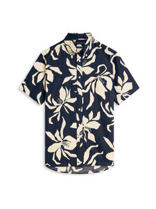 Tommy Hilfiger - Triiksärk Linen Blend Flower - 0GZ DARK NIGHT NAVY / ALLOVER | Stockmann