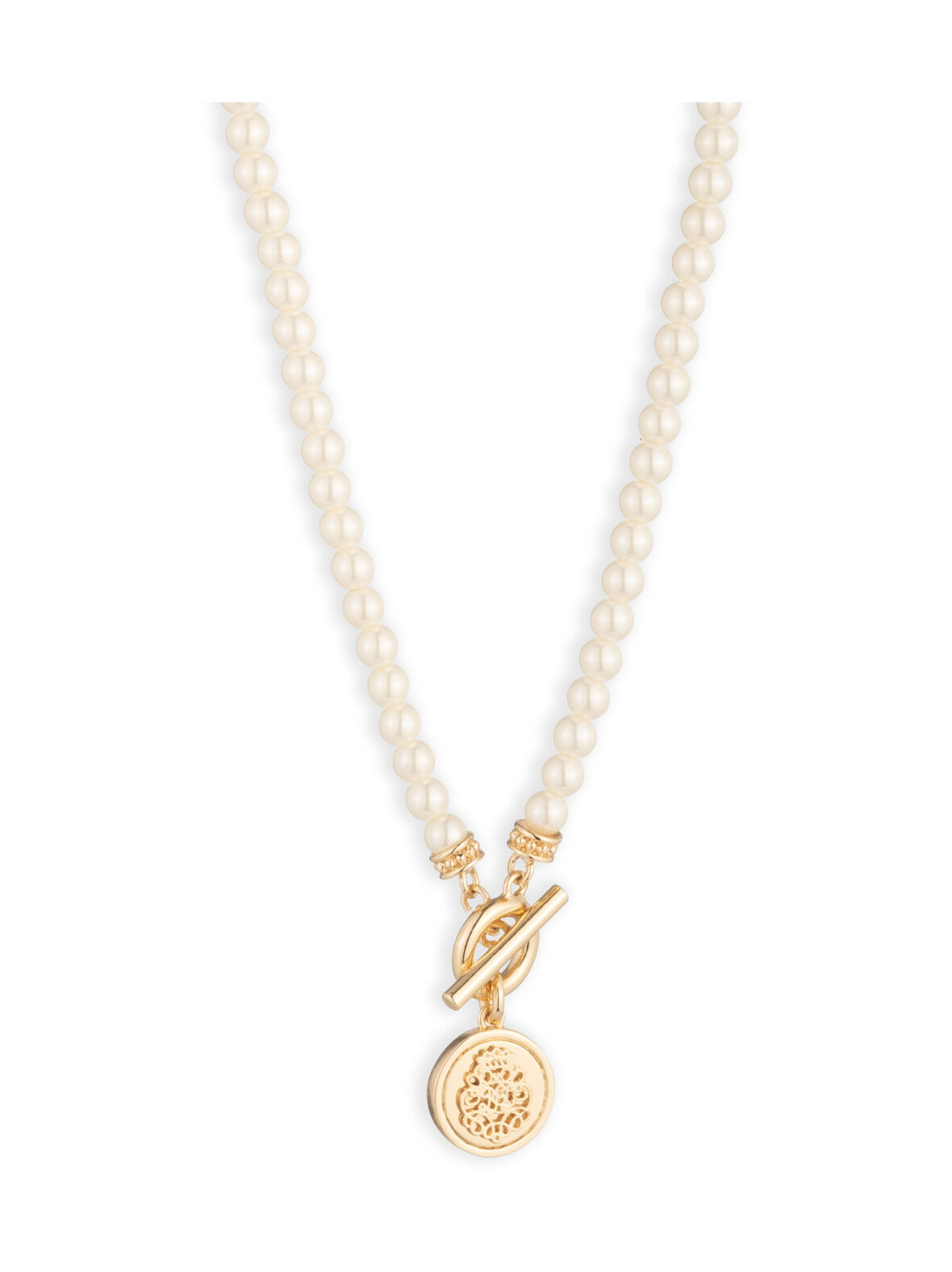 Adeline pearl coin pendant -kaulakoru