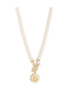 Lauren Ralph Lauren - Adeline Pearl Coin Pendant -kaulakoru - GLD/WHITE | Stockmann