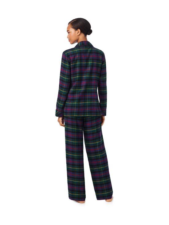 Lauren Ralph Lauren - Notch Collar Long -pyjama 2-osainen - 975 MULTI PLAID | Stockmann - photo 3