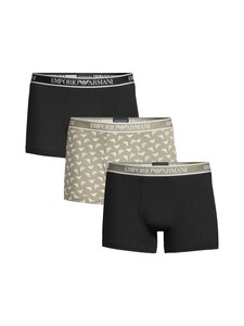 Emporio Armani - Bokserid Trunk, 3 paari - MC065 BLK/VET TOFU.PRT/BLK Emporio Armani - Bokserid Trunk, 3 paari - MC065 BLK/VET TOFU.PRT/BLK | Stockmann