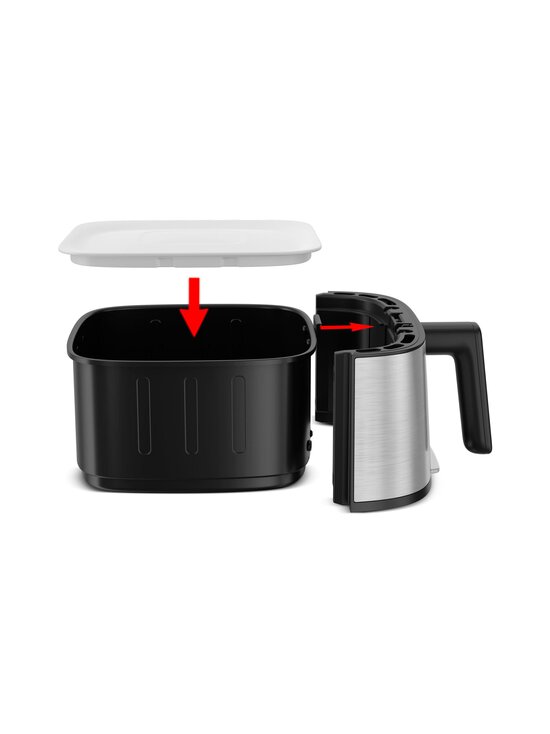 Obh Nordica - Easy Fry Silence Air Fryer -kiertoilmakeitin, 5 L - BLACK, STEEL | Stockmann - photo 5