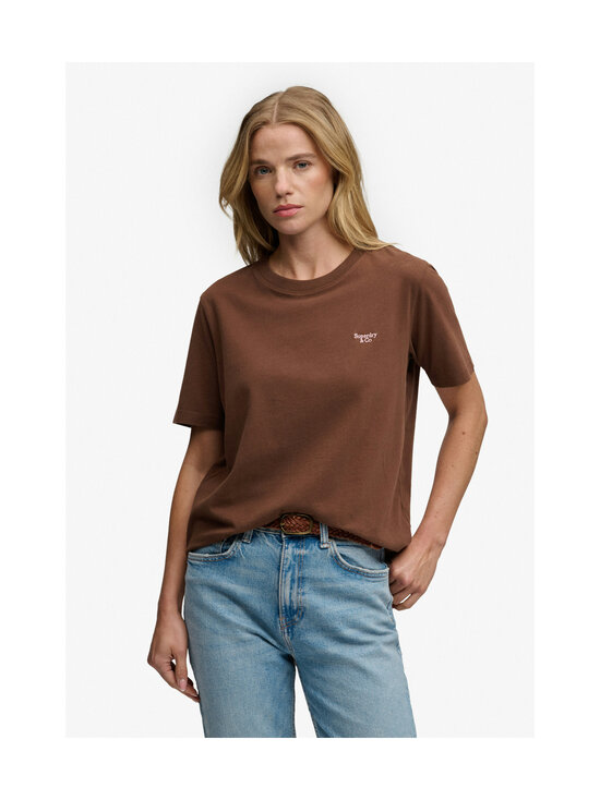 Superdry - Signature Embroidery t-paita - 8TP CHESTNUT BROWN | Stockmann - photo 1