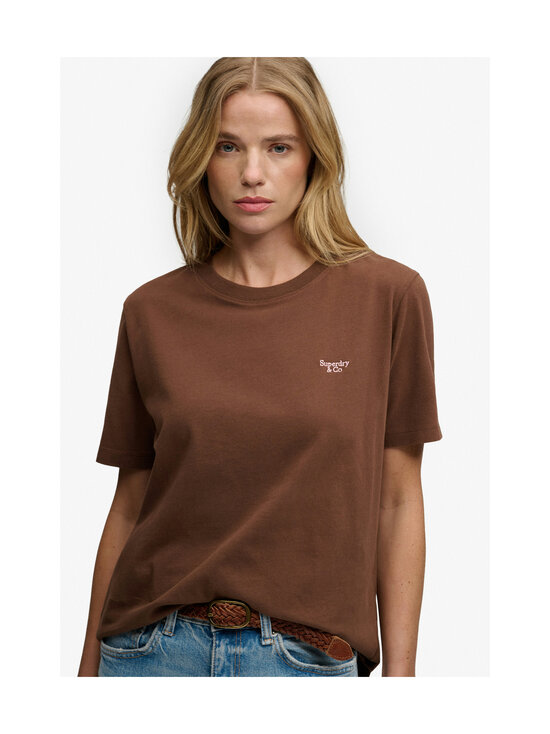 Superdry - Signature Embroidery t-paita - 8TP CHESTNUT BROWN | Stockmann - photo 3