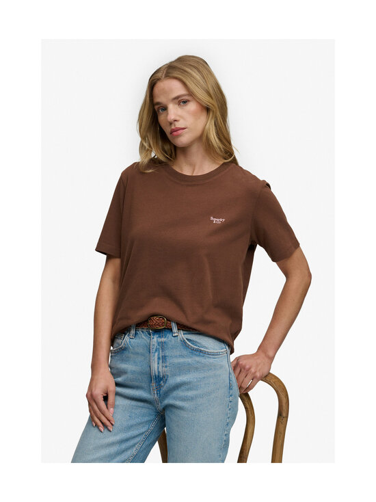 Superdry - Signature Embroidery t-paita - 8TP CHESTNUT BROWN | Stockmann - photo 4