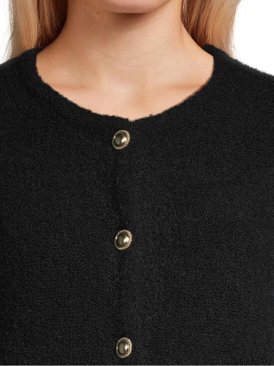 NOOM - Nicolette Cropped Boucle -neuletakki - BLACK | Stockmann - photo 4