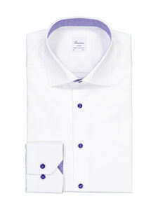 Stenströms - Slimline Contrast -kauluspaita, erikoispitkät hihat - 000 WHITE | Stockmann