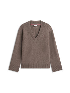 Tommy Hilfiger - Soft Wool Jersey V-Neck -neulepusero - HH9 HOT COCO HEATHER | Stockmann