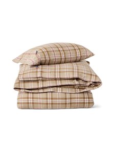 Lexington - Checked Cotton Flannel -pussilakanasetti - 2409 FUDGE/BEIGE/FIG | Stockmann