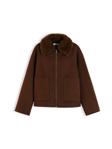 Tommy Hilfiger - Vilnas auduma jaka ar rāvējslēdzēju - GV0 LEGACY BROWN | Stockmann