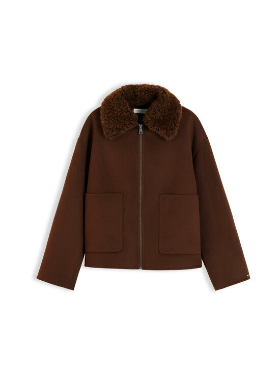 Tommy Hilfiger - Vilnas auduma jaka ar rāvējslēdzēju - GV0 LEGACY BROWN | Stockmann - photo 1