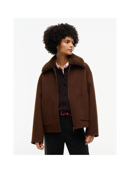 Tommy Hilfiger - Vilnas auduma jaka ar rāvējslēdzēju - GV0 LEGACY BROWN | Stockmann - photo 2