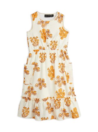 2225010213 Flowers woven flounce dress - Mini Rodini