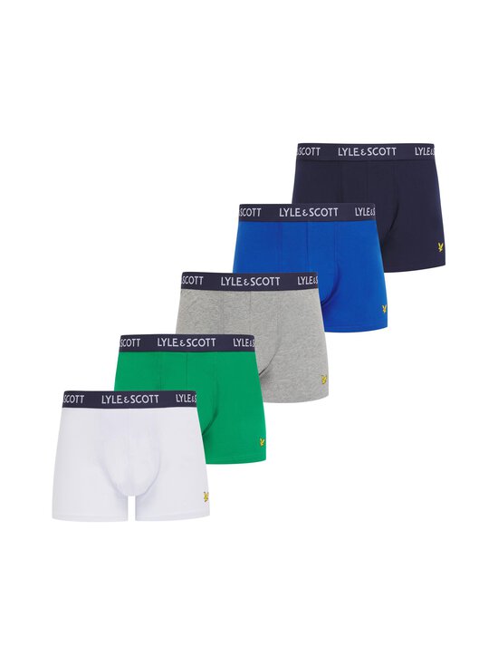 Lyle & Scott - Miller-bokserit 5-pack - PEACOAT- BRIGHT WHITE -ARONA - REAL TEAL - NAUTICAL BLUE | Stockmann - photo 1