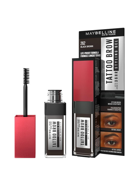 Maybelline - Tattoo Brow 36H Styling Gel -kulmageeli 6 ml - 262 BLACK - photo 2 Maybelline - Tattoo Brow 36H Styling Gel -kulmageeli 6 ml - 262 BLACK | Stockmann - photo 2