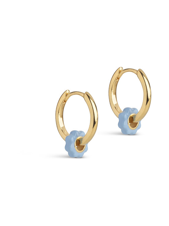 ENAMEL Copenhagen - Enamel Tokens Flower -korvarenkaat - STEEL BLUE | Stockmann - photo 1