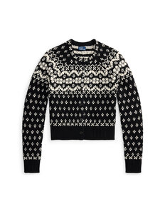 Polo Ralph Lauren - Fair Isle adīta jaka - 001 BLACK/CREAM | Stockmann
