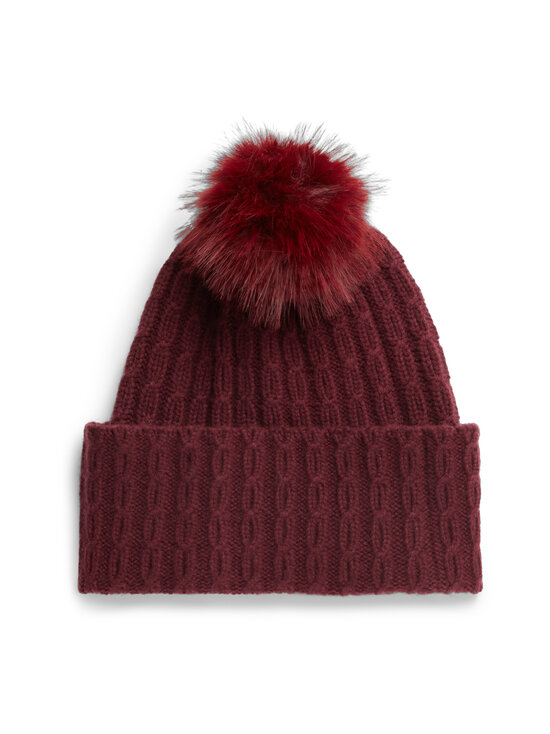 Tommy Hilfiger - Script Pom -palmikkoneulepipo - XIH DEEP BURGUNDY | Stockmann - photo 2