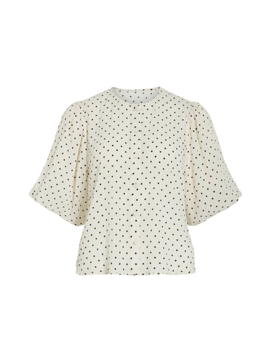 Vila - Viea 2/4 Button blūze - CLOUD DANCER AOP:BLACK DOTS | Stockmann - photo 1