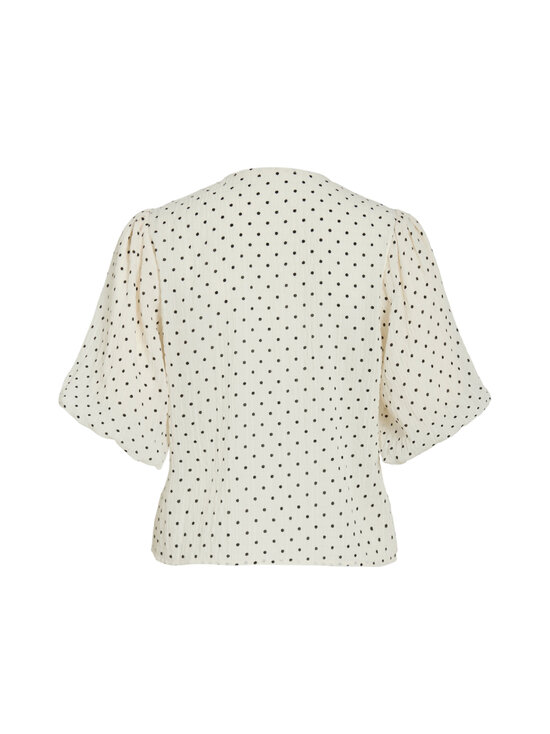 Vila - Viea 2/4 Button blūze - CLOUD DANCER AOP:BLACK DOTS | Stockmann - photo 2