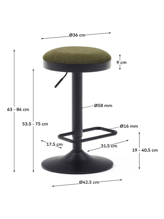 Kave Home - Zaib-baarituoli - VIHREÄ | Stockmann - photo 4