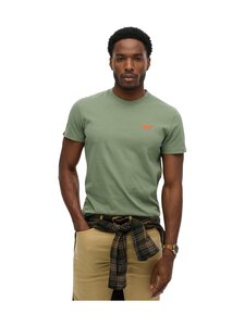 Superdry - Essential Logo Embroidery t-paita - J7D LAUREL KHAKI/RED | Stockmann