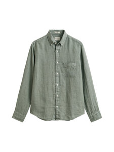 GANT - Regular Garment Dyed lina krekls ar apkakli - 10 CERAMIC GREY | Stockmann