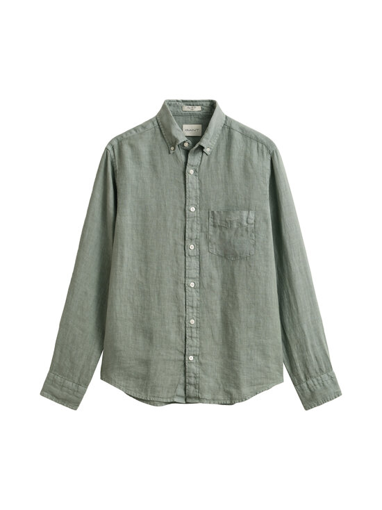 GANT - Regular Garment Dyed lina krekls ar apkakli - 10 CERAMIC GREY | Stockmann - photo 1