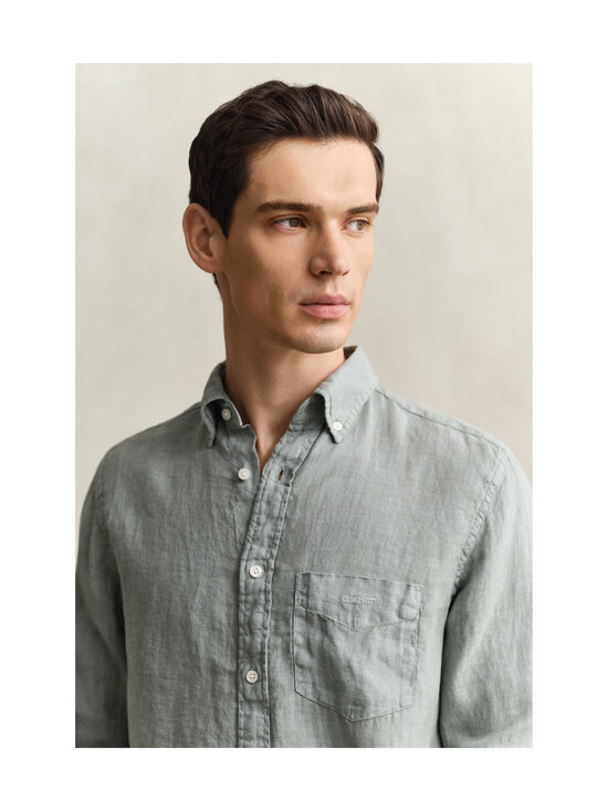 GANT - Regular Garment Dyed lina krekls ar apkakli - 10 CERAMIC GREY | Stockmann - photo 4