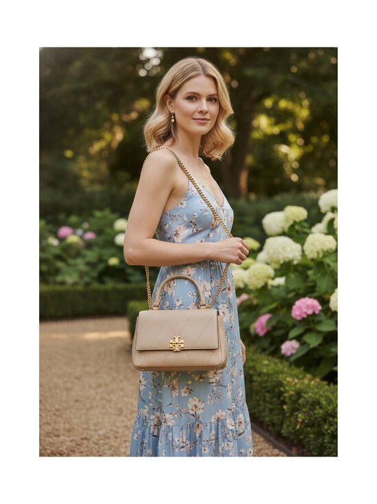 Tory Burch - Kott Mini Charlie Quilted Top-Handle Crossbody - 020 SOFT CEMENT | Stockmann - photo 5