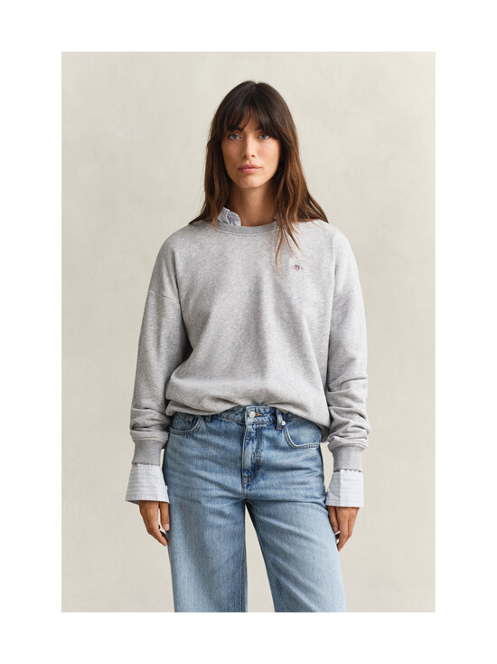 GANT - Shield C-Neck -collegepaita - 94 LIGHT GREY MELANGE | Stockmann - photo 2