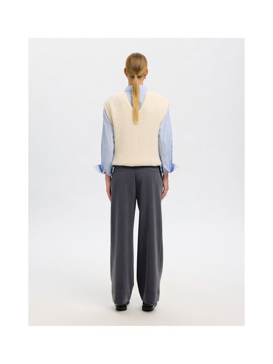 Selected - SlfPatricia Wide -housut - MEDIUM GREY MELANGE | Stockmann - photo 3