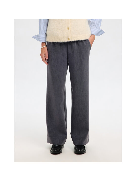 Selected - SlfPatricia Wide -housut - MEDIUM GREY MELANGE | Stockmann - photo 4