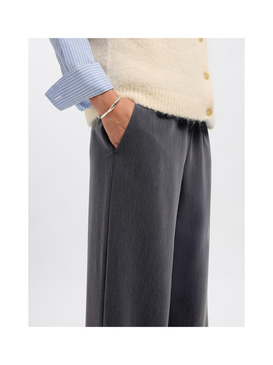 Selected - SlfPatricia Wide -housut - MEDIUM GREY MELANGE | Stockmann - photo 5