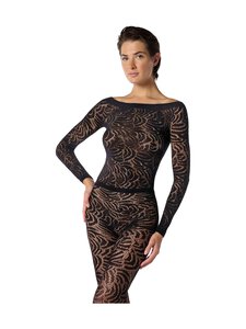 Oroblu - Art-Net caurspīdīgs mežģīņu krekls - 190 BLACK | Stockmann